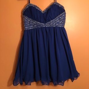 Royal blue party dress